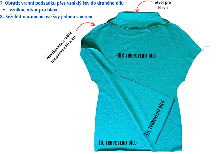 jak šít mikinu se stojákem